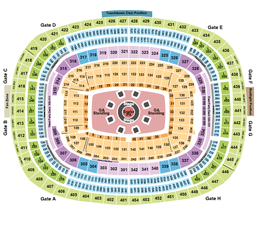 Northwest Stadium Metallica Seating Chart